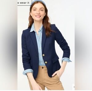 J. Crew Classic Navy Blazer with Gold Buttons